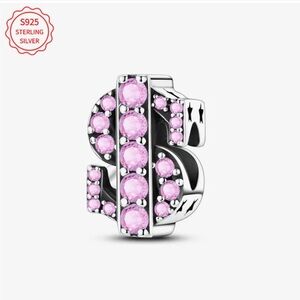 925 Dollar Sign Sparkly Bracelet Charm